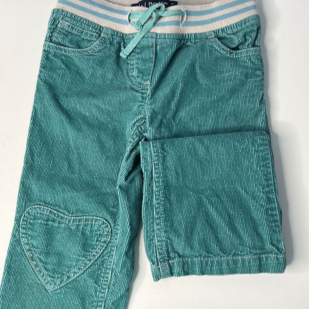 Mini Boden 6Y girls Corduroy Pants with Hearts